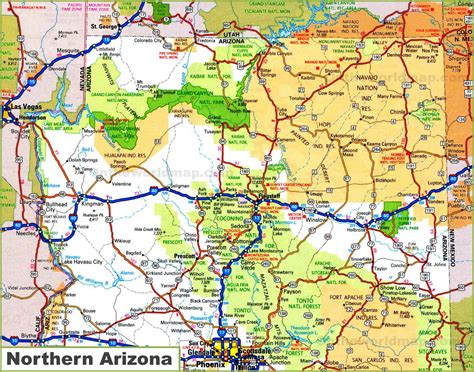 Map Of Northern Arizona