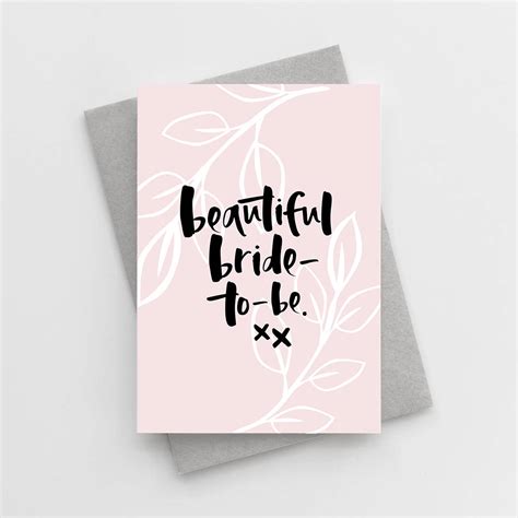 Beautiful Bride To Be Bridal Shower Card By Too Wordy