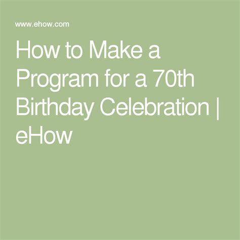 70th Birthday Program Ideas Birthday Cards To Make