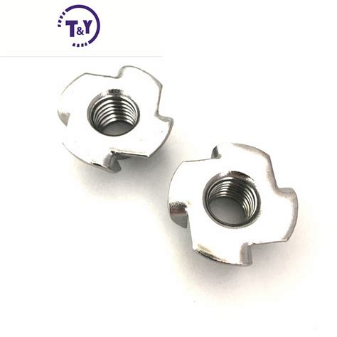 Stainless Steel Four Claw Wood Insert T Nuts Furniture T Slot Nut
