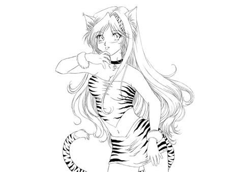 Wolf Girl Coloring Pages At Free For Personal Use