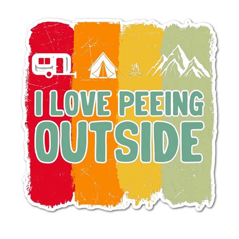 I Love Peeing Outside Funny Camping Outdoors Forest Sticker Etsy