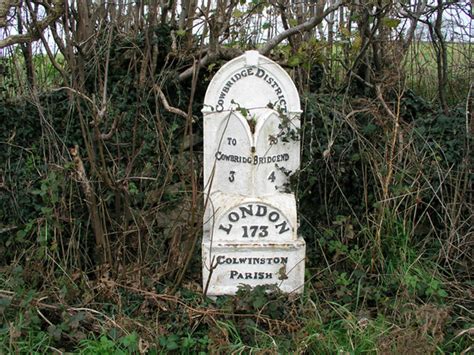Cast Iron Mile Marker On A48 © Tony Hodge Geograph Britain And Ireland