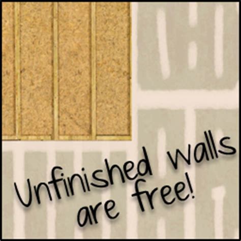 Mod The Sims - Unfinished Walls are Free!