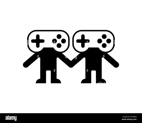 Coop Game Logo Cooperative Game Sign Video Game Icon For Two