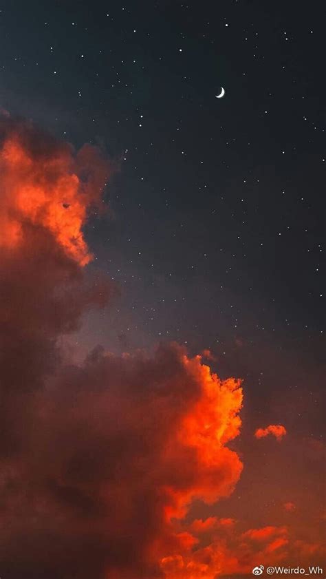 Pastel pink and blue iphone wallpaper. Fire clouds | Iphone wallpaper, Sky aesthetic