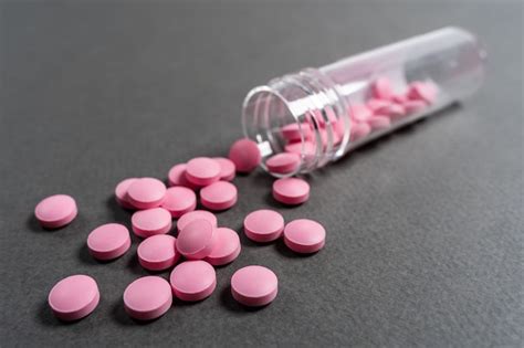 Premium Photo Pink Medicine Pills