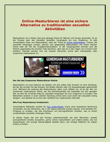 Online Masturbieren Ist Eine Sichere Alternative Zu Traditionellen