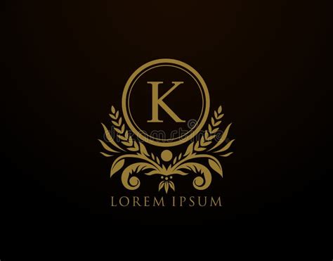 K Letter Logo Luxury Royal Monogram Design Stock Illustrations 1695