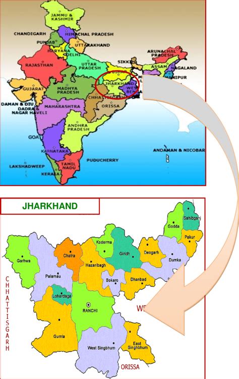 1 Map Of India Showing Jharkhand State Download Scientific Diagram