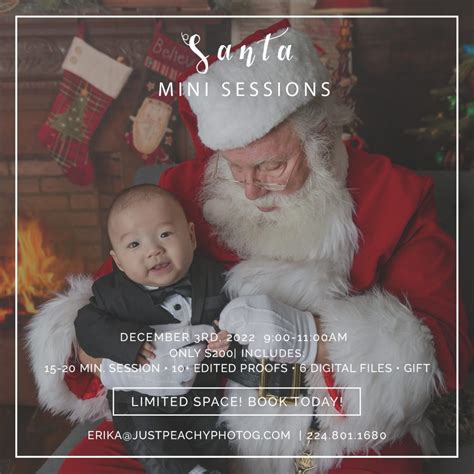 Santa Holiday Mini Sessions 2022 Palatine Baby Photography Just