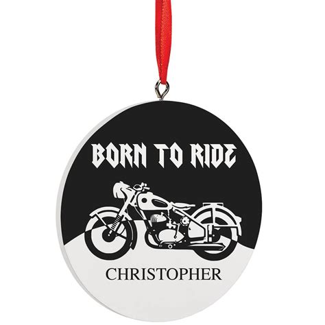 Personalized Born To Ride Ornament Biker Ornament Walter Drake