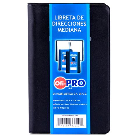 Libreta Direcciones Med Negra Office Depot Mexico