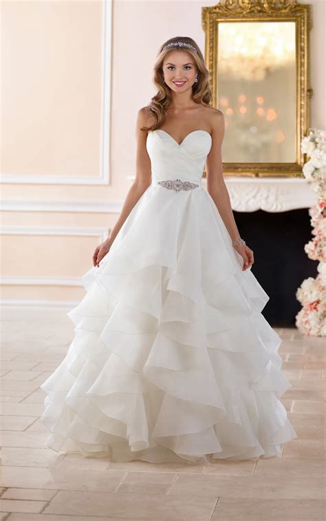 Dramatic Layered Skirt Wedding Dress Stella York Wedding Dresses