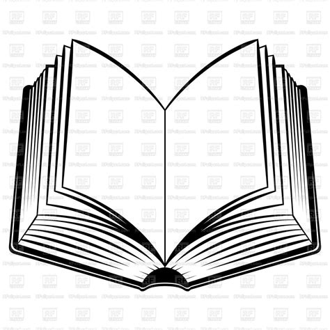 Simple Open Book 7362 Silhouettes Outlines Download Royalty Free