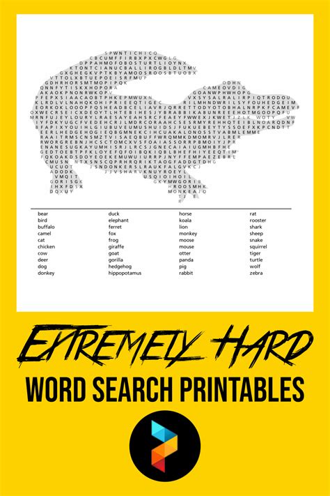 Best Extremely Hard Word Search Printables Printablee