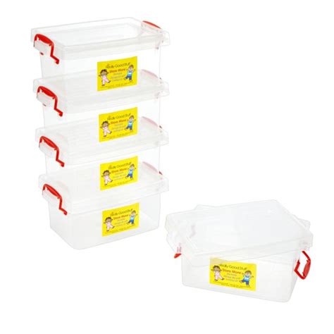 Stackable Storage Tubs With Locking Lid Small 5 Tubs 5 Lids