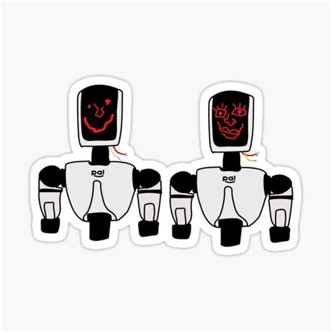 eric and deborahbot 5000 sticker for sale by maeveykinzz redbubble