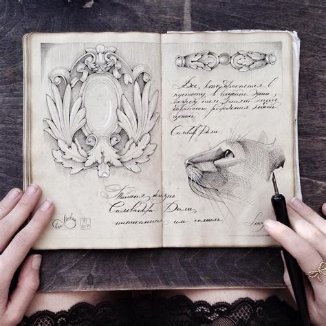 Ink Drawing Sketchbook Art By Elena Limkina Shows Artist S Eye For Detail
