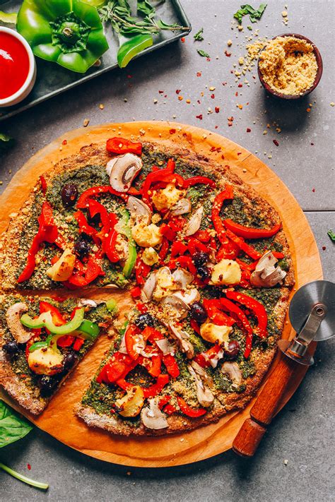 Vegan Cauliflower Pizza Crust | Minimalist Baker Recipes - Cravings Happen