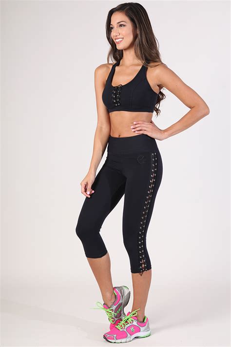 equilibrium activewear c352 capri pant women exercise clothes fitness sportswear gym apparel