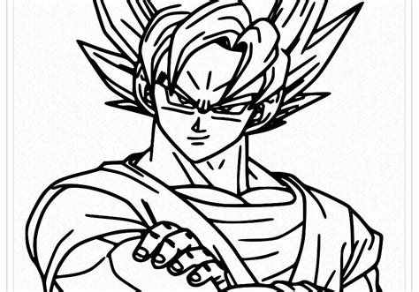Dibujos De Goku Para Colorear Online Dibujo De Chibi Goku Para