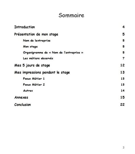 Exemple De Rapport De Stage Pdf 3eme Le Meilleur Exemple All In One