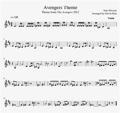 Avengers Theme Song Flute Sheet Music Theme Image