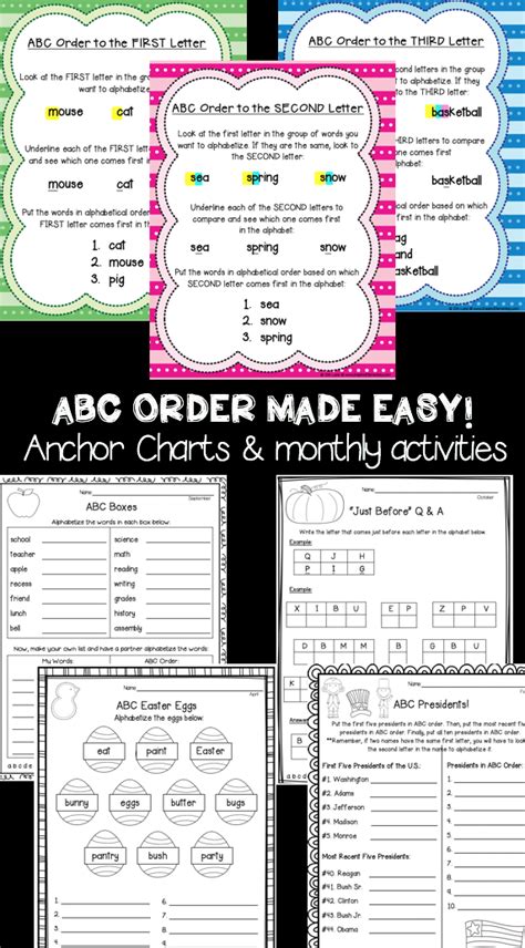 Freebies Teach Abc Order To The First Second And Third Letter With