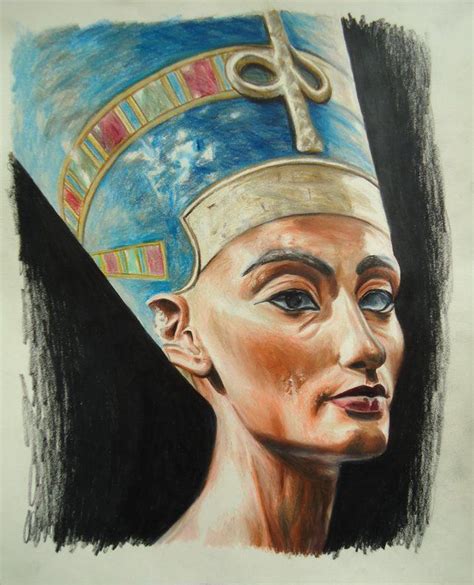 queen nefertiti art original nefertiti art egyptian art etsy queen nefertiti art nefertiti