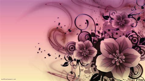 Get thousands of vector art in ai, svg, eps and cdr. Pink Flowers | Abstract Pink Flowers Free Desktop ...