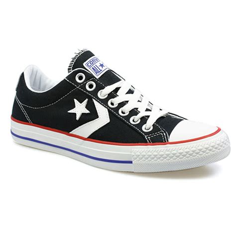 Converse Star Player Ev Ox Black And White Canvas Low Top Trainers