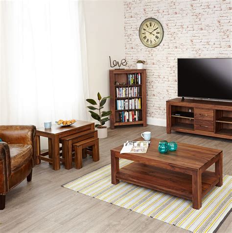 To view matching products, please browse our selection of side tables, coffee tables and console table. Modern Walnut Nest of Coffee Tables