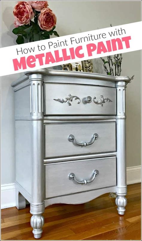 How To Paint Furniture With The Best Silver Metallic Paint Metallic