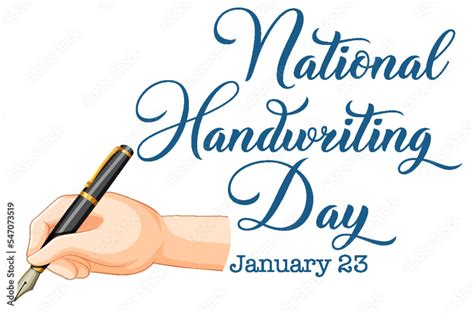 National Handwriting Day Banner Design Stock Vector Adobe Stock