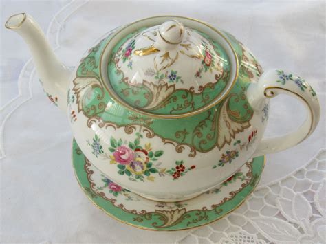 Tuscan Bone China Teapot And Stand Lawleys Of Regent Street Etsy