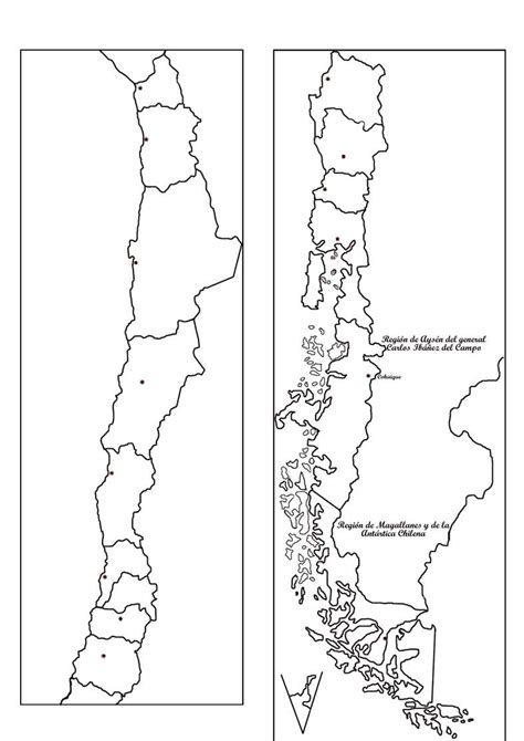 Información E Imágenes Con Mapas De Chile Político Físico Y Para Colorear