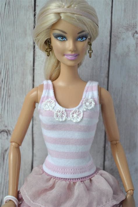 beautiful handmade top and skirt for barbie etsy