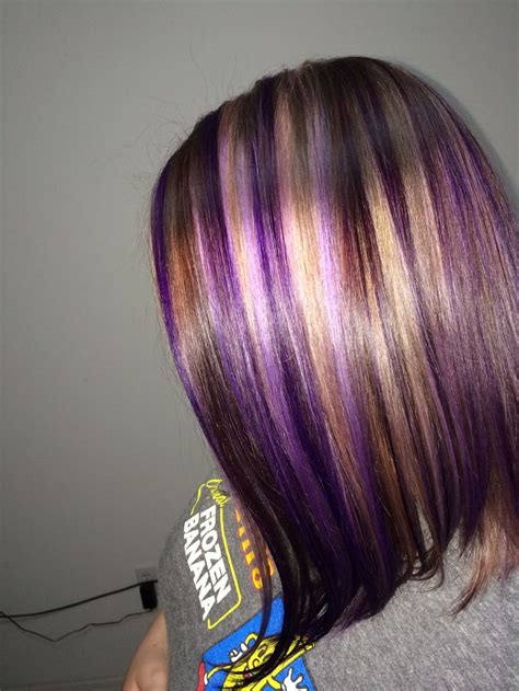 Brown and purple hair is a perfect mix to reach an outstanding look. Best 25+ Purple highlights ideas on Pinterest | Purple ...