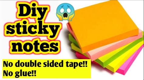 Homemade Sticky Noteshow To Make Sticky Notes Without Double Sided