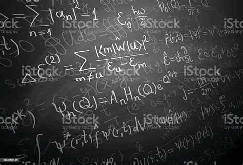Quantum Physics Formulas Over Blackboard Stock Vector Art & More Images ...