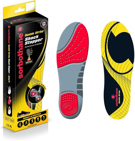 Sorbothane Double Strike Insoles Shock Absorbing Shoe Soles For
