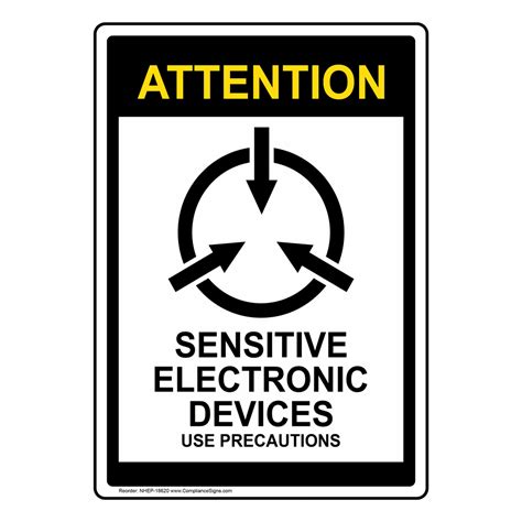 Portrait Attention Sensitive Electronic Sign With Symbol Nhep 18620