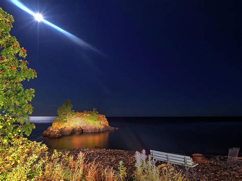 Full Moon Over Lake Superior Photograph By Alex Nikitsin Pixels