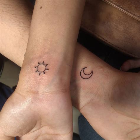 Perfectly Balanced Sun And Moon Matching Tattoos Tattooglee In 2021