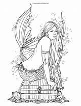 Coloring Mermaid Pages Adult Selina Fenech Colouring Fantasy Mermaids Adults Dragon Fairy Artist Books Book Mythical Mystical Printable Color Template sketch template