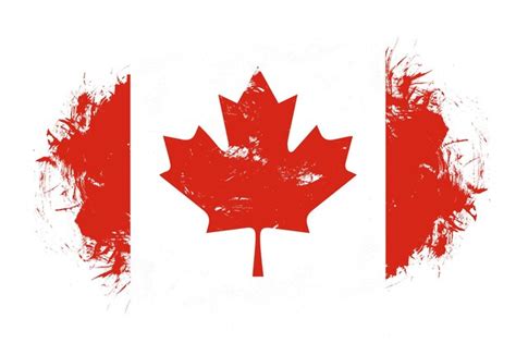 Premium Photo Canada Flag On Abstract Stroke Brush Background