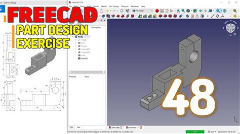 Exercise 48 Freecad Part Design Tutorial Guide For Beginner Youtube