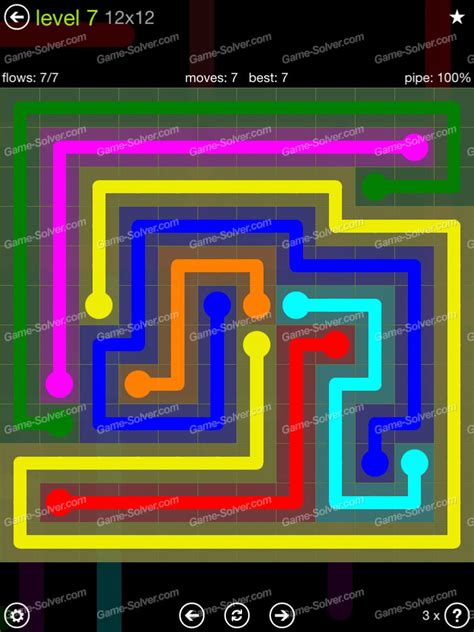 Flow Extreme Pack 12x12 Level 7 Game Solver