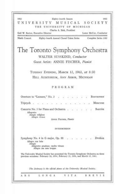 The Toronto Symphony Orchestra
